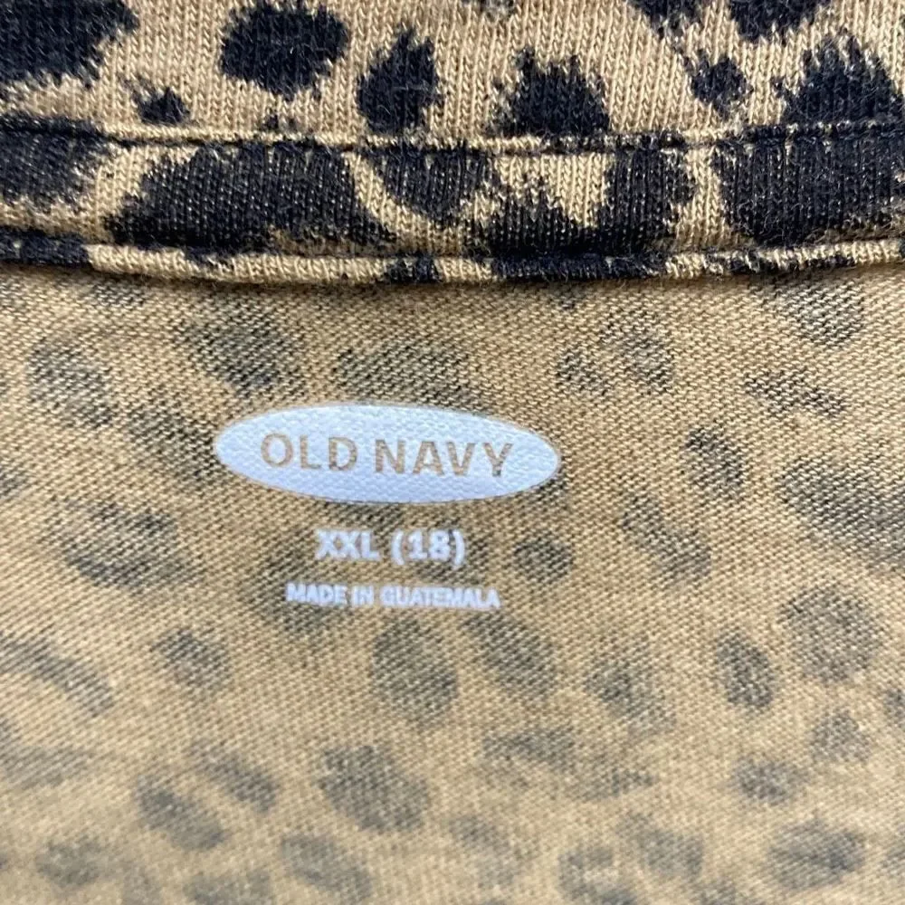 Old Navy Leopard Long Sleeve Top Size XXL (18)